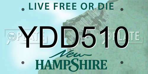 YDD510 New Hampshire License Plate