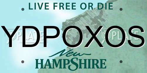 YDPOXOS New Hampshire License Plate