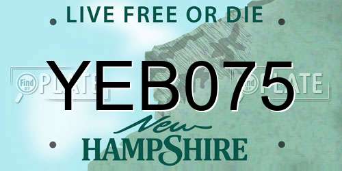 YEB075 New Hampshire License Plate