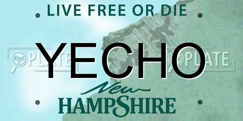 YECHO New Hampshire License Plate