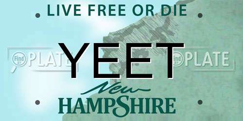 YEET New Hampshire License Plate