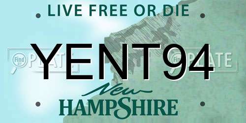 YENT94 New Hampshire License Plate