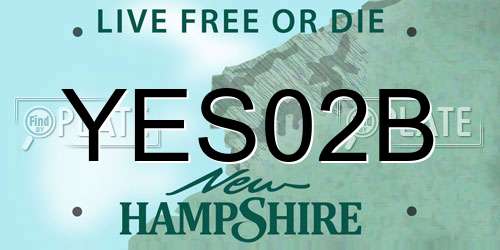 YES02B New Hampshire License Plate