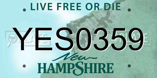 YES0359 New Hampshire License Plate