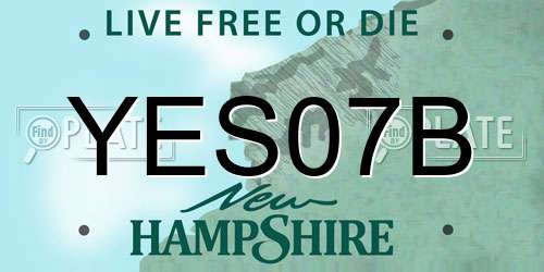 YES07B New Hampshire License Plate