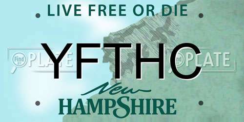 YFTHC New Hampshire License Plate