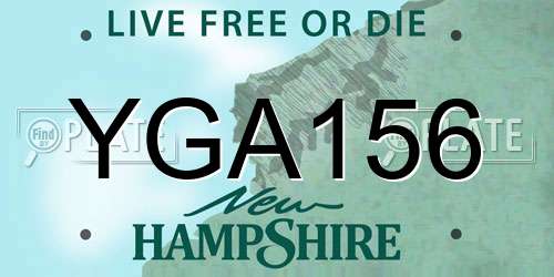 YGA156 New Hampshire License Plate