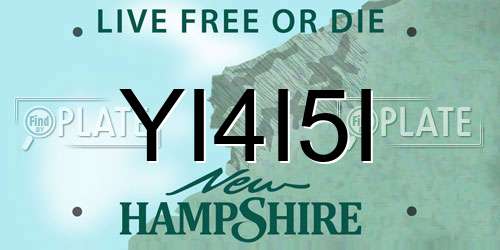 YI4I5I New Hampshire License Plate
