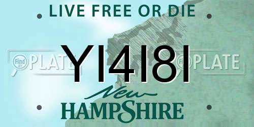 YI4I8I New Hampshire License Plate
