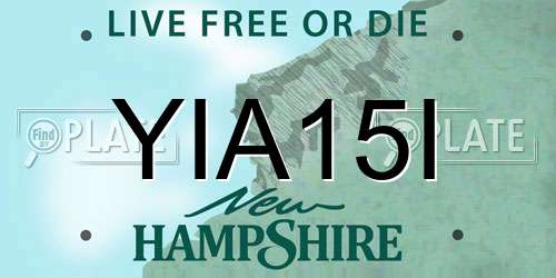 YIA15I New Hampshire License Plate