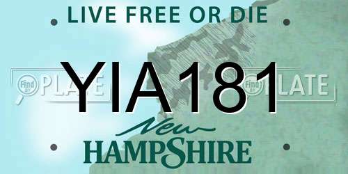 YIA181 New Hampshire License Plate