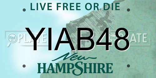 YIAB48 New Hampshire License Plate