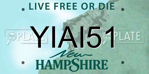 YIAI51 New Hampshire License Plate
