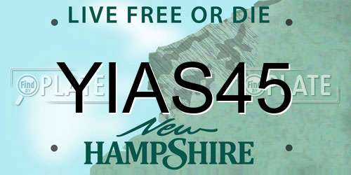 YIAS45 New Hampshire License Plate