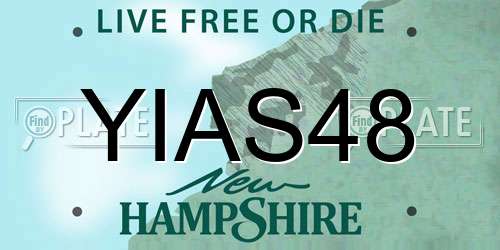 YIAS48 New Hampshire License Plate