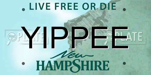 YIPPEE New Hampshire License Plate