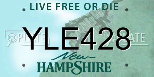YLE428 New Hampshire License Plate