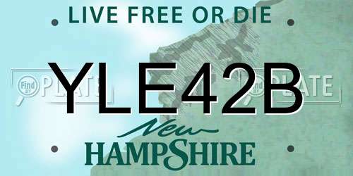 YLE42B New Hampshire License Plate