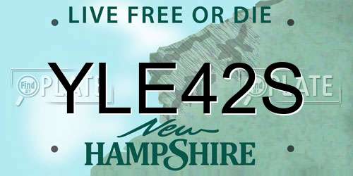 YLE42S New Hampshire License Plate