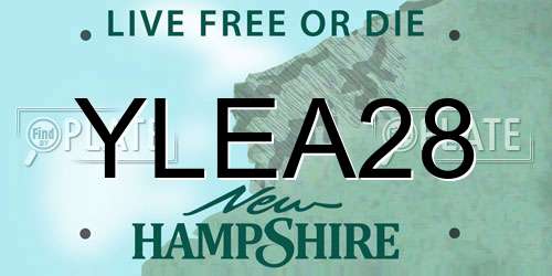 YLEA28 New Hampshire License Plate
