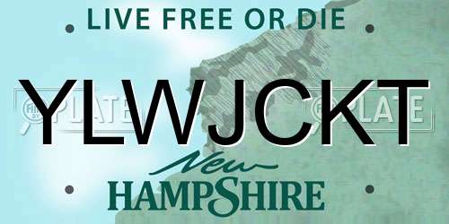 YLWJCKT New Hampshire License Plate