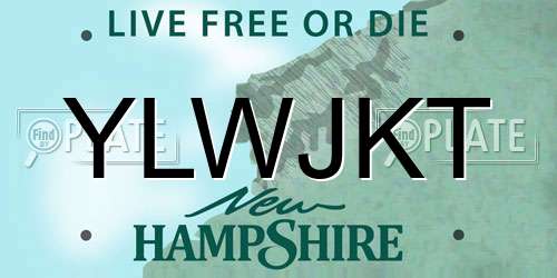 YLWJKT New Hampshire License Plate