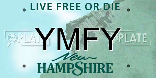 YMFY New Hampshire License Plate