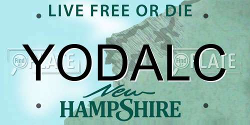 YODALC New Hampshire License Plate