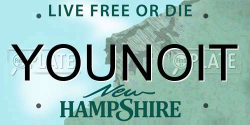 YOUNOIT New Hampshire License Plate