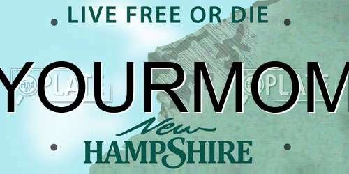 YOURMOM New Hampshire License Plate