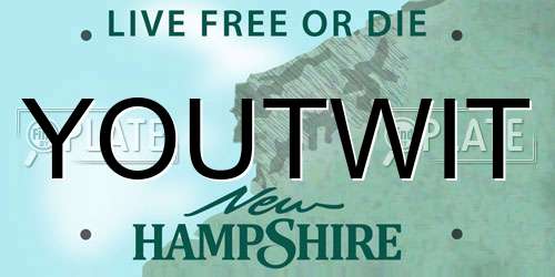YOUTWIT New Hampshire License Plate