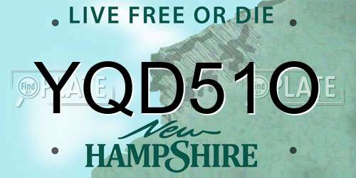 YQD51O New Hampshire License Plate