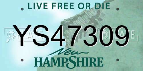 YS47309 New Hampshire License Plate