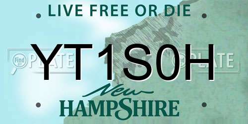YT1S0H New Hampshire License Plate