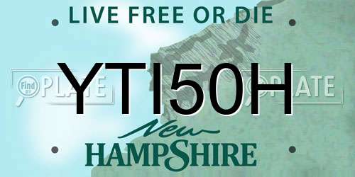 YTI50H New Hampshire License Plate