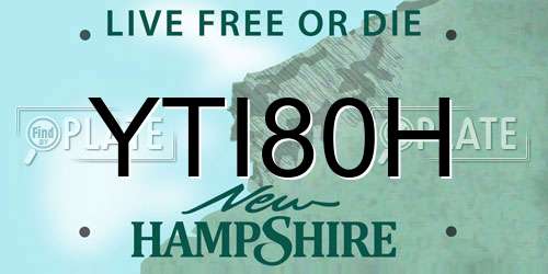 YTI80H New Hampshire License Plate