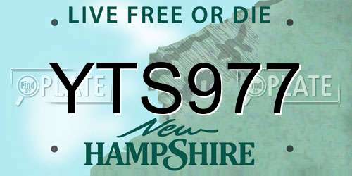 YTS977 New Hampshire License Plate