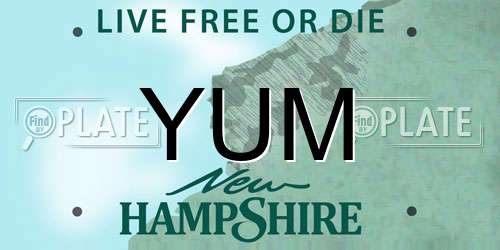 YUM New Hampshire License Plate