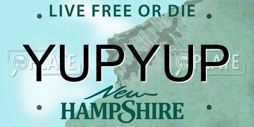 YUPYUP New Hampshire License Plate