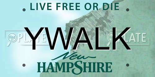 YWALK New Hampshire License Plate