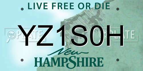 YZ1S0H New Hampshire License Plate