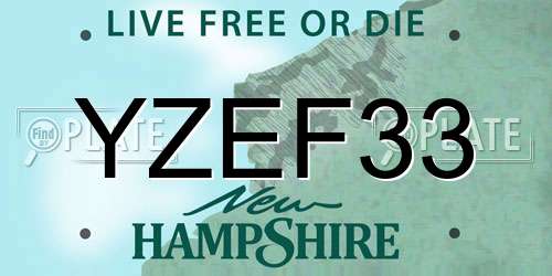 YZEF33 New Hampshire License Plate