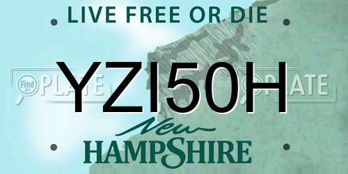 YZI50H New Hampshire License Plate