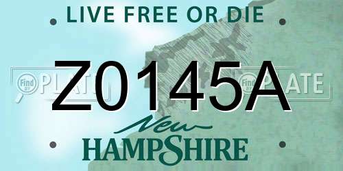 Z0145A New Hampshire License Plate