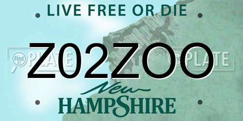 Z02ZOO New Hampshire License Plate