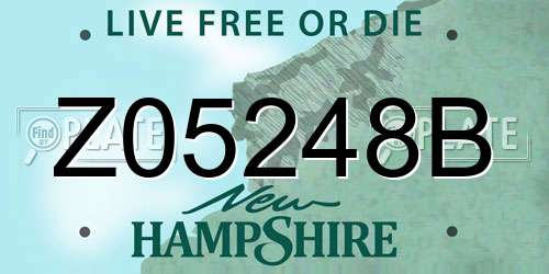 Z05248B New Hampshire License Plate