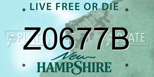 Z0677B New Hampshire License Plate