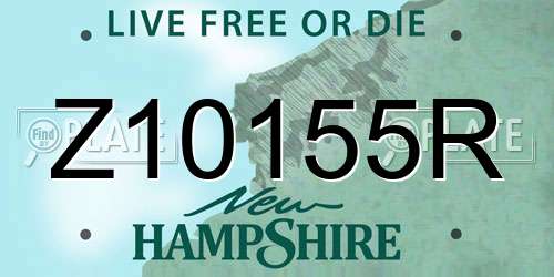 Z10155R New Hampshire License Plate