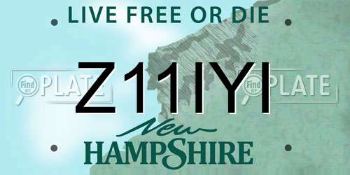 Z11IYI New Hampshire License Plate