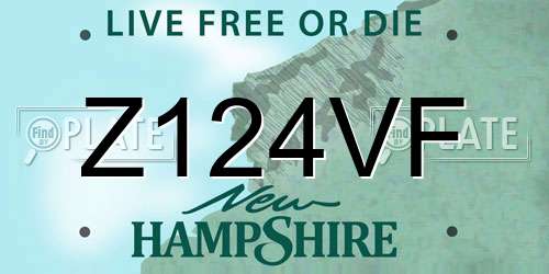 Z124VF New Hampshire License Plate